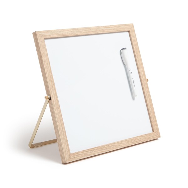 U Brands Magnetic Desktop Dry-Erase Easel Board, 12" x 12",