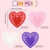 PheiLa Valentines Day Heart Doilies 200 Pack 4 Inch Heart-Shaped