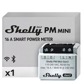 Shelly PM Mini Gen 3 | 4er Pack | Wlan & Bluetooth Smart Power Meter 1 Kanal 16 A | Hausautomation | Kompatibel mit Alexa und Google Home | iOS-Android-App | Kein Hub erforderlich