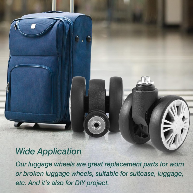 Ech.Apr Luggage Suitcase Wheels Replacement, 2 Pack Luggage Wheel Repair
