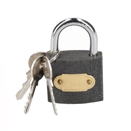 Heavy Duty Padlock Iron 40mm 1.5 inch with 3 Keys Solid Quality Outdoor Weatherproof Lock Small Keyed Padlocks keyed Alike for School, Gym Locker, Garage, Shed, Fence, Warehouse