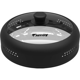 Microwave Cover for Food, Silicone and Glass Splatter Guard Lid for 6–7–8–9-10-10.5 inch Plates & Bowls. By EZY ACTIVE