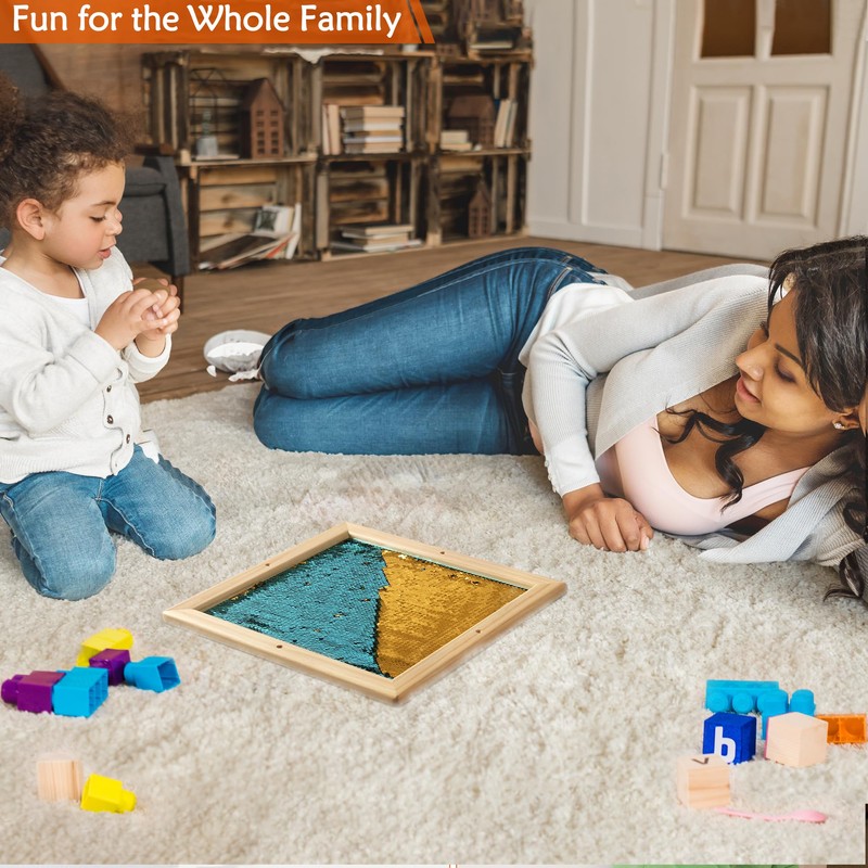 Sensolio 3-Piece Square Double-Sided Sequin Panels - Interactive Sensory Wall