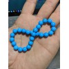 RAYON Sleeping Beauty Blue Turquoise Bead Bracelet Men Women 8mm