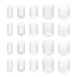 Rebower 25 Pack Screw Thread Protector Cover Rubber End Caps, [for Screw, Bolt, Rod End Cap] - 1/4 inch 3/8 inch 1/2 inch 3/4 inch 7/8 inch Inner Dia/Clear