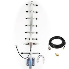 SIGNALPLUS Outdoor Yagi 915mhz lora Antenna 10 dbi Helium Antenna for Lora Miner Bobcat RAK Nebra Sensecap+Low Loss Cable RG58 30ft