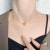 Fashion Bow Necklace Gold Bow Knot Pendant Necklace Ribbon Necklace
