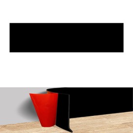 GALOFAY Silicone Door Kick Plate 28 inches, Self Adhesive Flexible Rubber Tape Stick On Scratches Protector Plates, Suitable for 24"-28" Doors, 6"x 28" Black