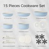 15Pcs Pots and Pans Set Non Stick, Cookware Sets with