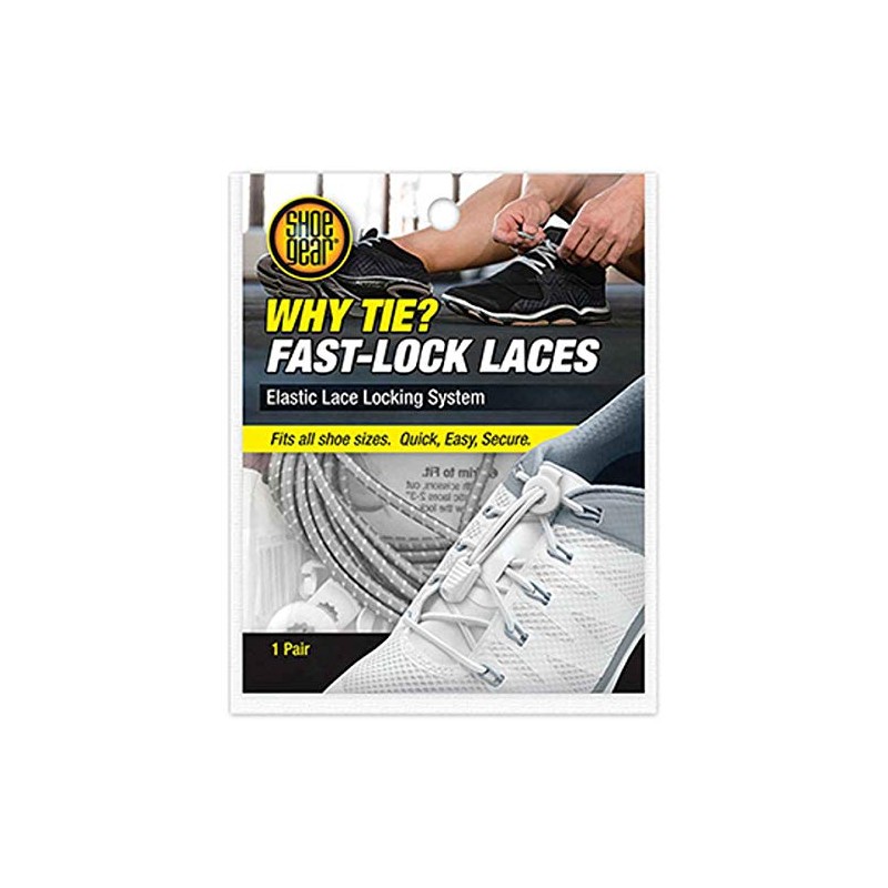 SHOE GEAR Why Tie Fast Lock Laces Gray