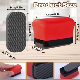 LSTORENICE Denibbing File Ferroalloy Strong Magnetic Attraction with Handle Quickly Imperfections Double-Sided Grinding Tool Car Precision for Fixing Paint Marks on Automotive Boards Mini (Red)