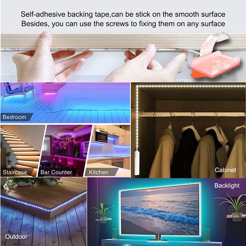 LED Strip Light Self-Adhesive Mounting Brackets and Clips,LED Strip Light