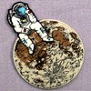 Astronaut Spaceman Lost in Lonely Planet Patch Embroidered Applique Badge