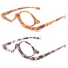 JM 2 Paar Make-up Lesebrille Vergrößern Flip Down Kosmetikleser für