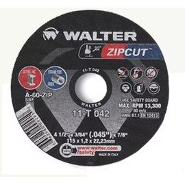 Walter 11T042 4-1/2x3/64 ZIP WHEEL High Performance Cut-Off Whls Type 1 (25 pk)