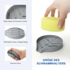 LANMU Silicone Smiley Face Sponge Holder for Kitchen Sink, Sink