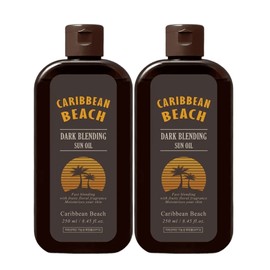 Caribbean Beach 캐리비안비치 다크 블렌딩 바디 태닝오일 250ml 2개 Caribbean Beach Dark Blending Body Tanning Oil 250ml 2pcs [250ml + 2 pieces]