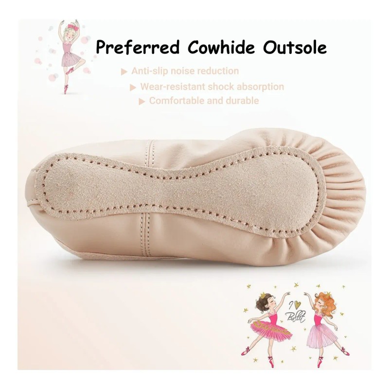 Zapatos De Ballet Para Niña Y Mujer, Piel De Pu