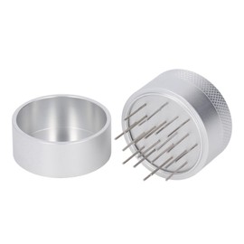 Coffee Needle Distributor, Stainless Steel Hand Coffee Stirrer Coffee Powder Hand Tamper Stirring Tool Effective Dispersion with Base (58mm)