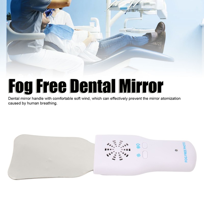 Dental Mirror Handle Prevent Fog LED Light Teeth Oral Cavity