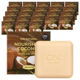 On the Body The Natural Nourishing Soap Coconut, 90g, 24 pieces / 온더바디 더 내추럴 너리싱 비누 코코넛, 90g, 24개