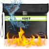 6500°F Fireproof Document Bag with Lock,2025 Upgraded Fireproof/Waterproof Money Bag