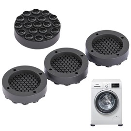 Sctmda Vibration Damper Pads Universal Foot Pad Vibration Damper Round Antivibration Mat Feet Anti Vibration Feet Non-Slip Rubber Foot Pad Non-Slip Mat Pack of 4