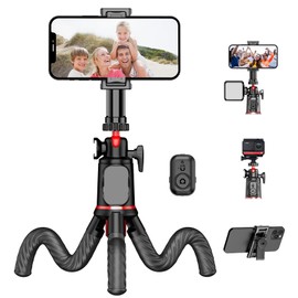 Fotopro Camera Tripod, Mini Flexible Extendable Tripod Stand with Extension Pole Compatible with Canon Nikon Sony Cameras Phone