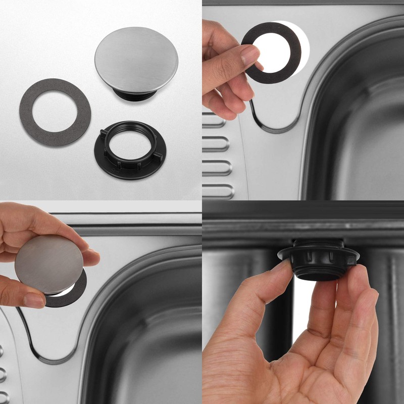 Kitchen Faucet Hole Cover Stainless Steel, Premium Sink Tap Hole
