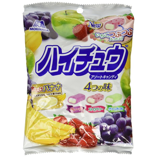 Authentic Japanese Morinaga Hi-Chew Assortment Bag 4 Fruit Flavors Grape Strawberry Green Apple Melon Made in Japan