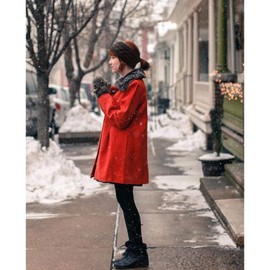 AQOKKA Knit Winter Headbands for Women Fuzzy Wool Fleece Lined Ear Warmers Elastic Turban Crocheted Head Wrap Winter Accessories for Women Cold Weather