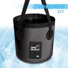 Folding Bucket, 3.5 gal (12 L), Large Capacity, Storage, Portable,