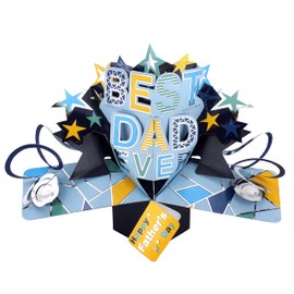 Second Nature Pop Ups Best Dad Ever Father's Day Pop-Up Greeting Card Second Nature 3D Pop Up Cards FPOP006 FPOP006