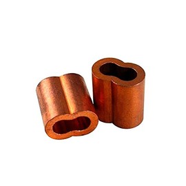 5/16″ Copper Swage Sleeves - Cable Sleeves Cable Crimp Sleeves Crimping Loop Sleeve for 5/16" Diameter Wire Rope and Cable Wire Rope Crimp Sleeves Loop Sleeve Cable Crimp (10)