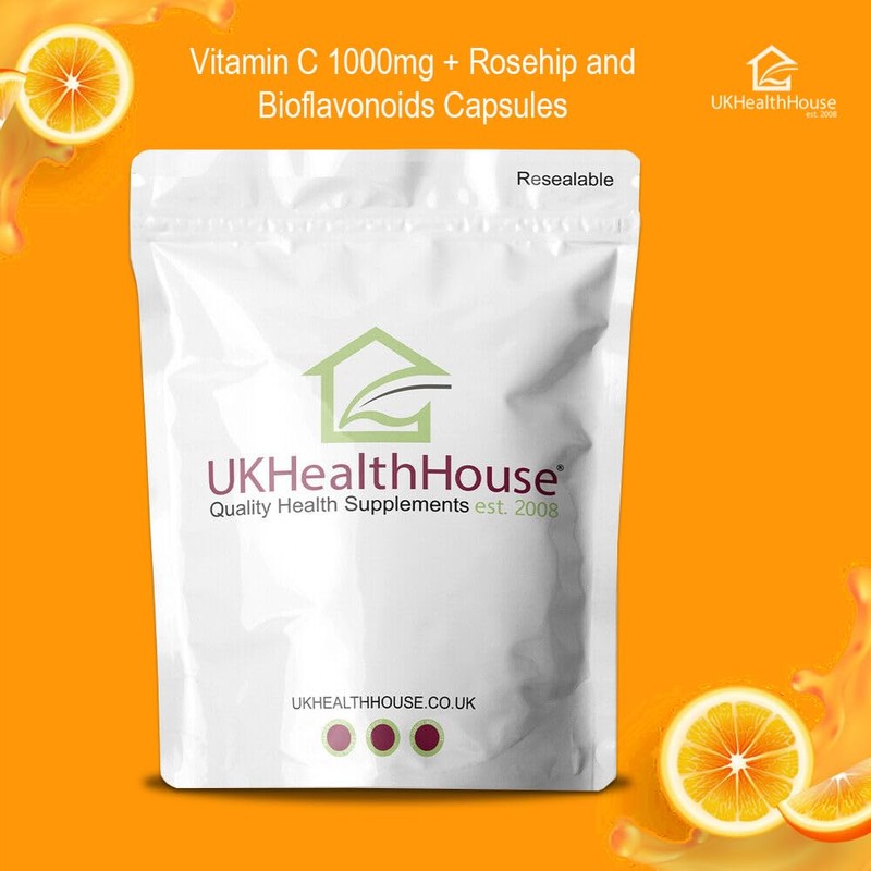 UKHealthHouse Vitamin C 1000mg – High Strength Vitamin C Capsules