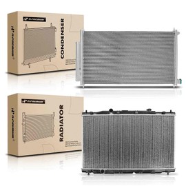 A-Premium Aluminum Radiator & AC Condenser Cooling Kit Compatible with Honda CR-V CRV 2012 2013 2014 2015 2016 L4 2.4L, Replace# 190105LAA51, 80110T0AA01 2-PC Set