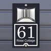 Custom Signs Solar Illuminated Modern Anthracite House Number Sign 24cm
