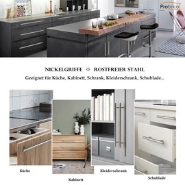 Probrico Kitchen Handles 76 mm Pack of 20 Stainless Steel