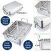 15¼" Roaster Roasting Pan with Baking Rack and V-shaped Rack,