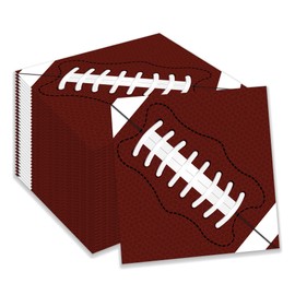 OXYLIPO 120Pcs Football Napkins for Wedding Birthday Football Party Supplies Football Themed Luncheon Long Paper Napkins Disposable Party Table Decorations
