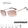 The Fresh Minimalist Small Rectangular Sunglasses Clear Eyewear Spring Hinge