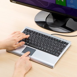 サンワサプライ タッチパッド付キーボード SKB-TP01SVN