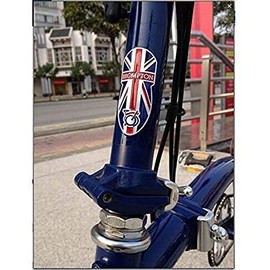 Flower Studio Metallic Head Tube Badge for BROMPTON Union Jack