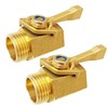 Kabter Heavy Duty Brass Garden Hose Shut Off Valve, 3/4