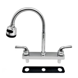BUZHI Kitchen Sink Faucet,RV Faucet Replacement, RV Kitchen Sink Faucet with 360 Degree Rotatable Sprayer Flexible Spout, RV Bathroom Faucet Set for Campers, RVs, Motorhomes, Travel Trailers