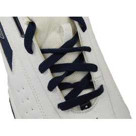 ACCmall Flat Shoelaces Navy Blue 45" 7 Pr. Eyelets 8mm Width Sneakers Shoelace