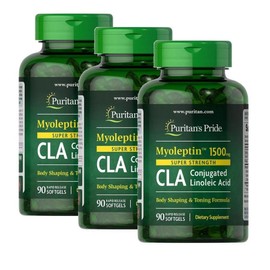Puritans Pride Myo-Leptin CLA 1500mg Super Strength Softgel Puritans Pride Myo-Leptin CLA, 3 units, 90 tablets / 퓨리탄스프라이드 미오렙틴 씨엘에이 1500mg 슈퍼스트렝스 소프트젤 Puritans Pride Myo-Leptin CLA, 3개, 90정