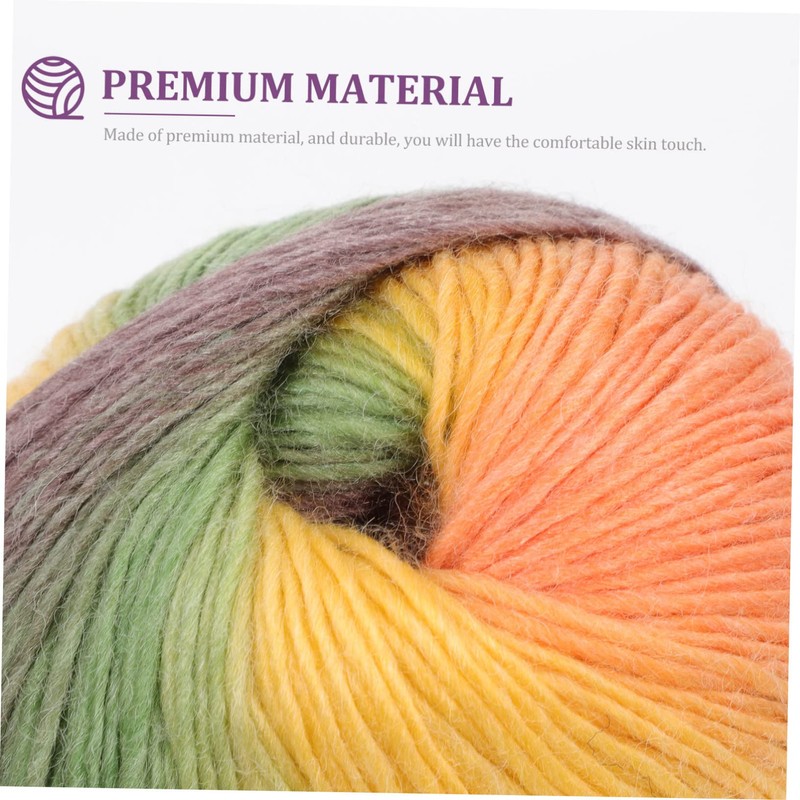 jojofuny 1Roll Gradient Hand Knitting Wool Yarn Approx for DIY