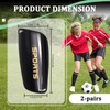2 Pairs Mini Football Shin Pads for 6-12 Years, Youth