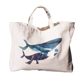 J's Select Tote Shoulder Bag, 2-Way, Large Capacity, Canvas, Logo